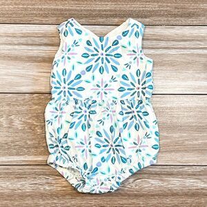Tea Collection Peek-a-Boo Back Baby Romper Size 3-6M